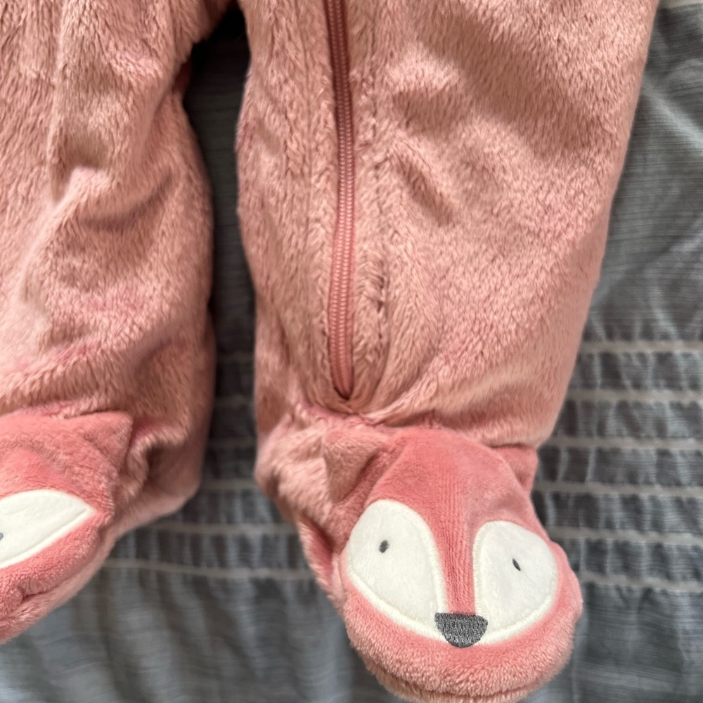Cozy Pink Hooded Kids One Piece - Picture 2 of 5